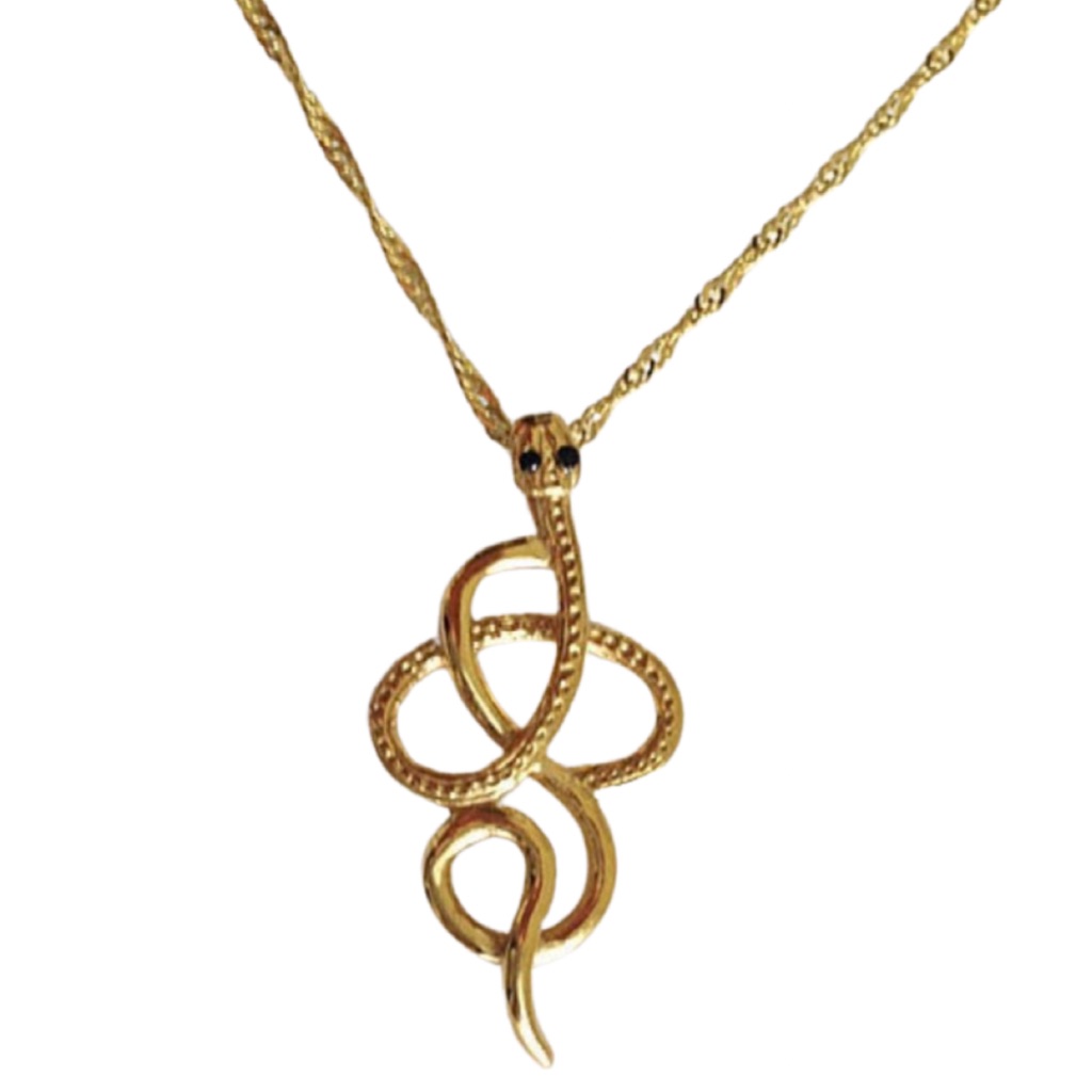 Gold Snake Pendant 25$